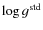 $\log g^{\rm std}$