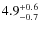 $\rm 4.9^{+0.6}_{-0.7}$