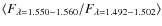 $\langle F_{\lambda=1.550-1.560} / F_{\lambda=1.492-1.502}\rangle$