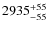 $\rm 2935^{+55}_{-55}$