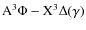 ${\rm A}^3\Phi - {\rm X}^3\Delta (\gamma)$