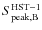 $S^{\rm HST-1}_{\rm peak,B}$
