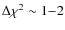 $\Delta \chi^2 \sim 1{-}2$