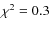$\chi ^2=0.3$