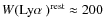 $W(\mbox{Ly$\alpha$ })^{\rm rest} \approx 200$