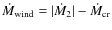 $\dot M_{\rm wind}=\vert\dot M_2\vert - \dot M_{\rm cr}$