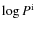 $\log P^{\rm i}$