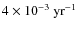 $4\times 10^{-3}\ {\rm yr}^{-1}$
