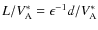 $L/V_{\rm A}^* = \epsilon^{-1}d/V_{\rm A}^*$