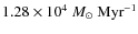 $1.28\times 10^{4}~{M}_{\odot}~{\rm Myr}^{-1}$