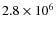 $2.8\times10^{6}$