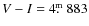 $V-I = 4\hbox{$.\!\!^{\rm m}$ }883$