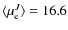 $ \langle \mu_{\rm e}^J\rangle= 16.6$
