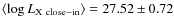 $\langle \log L_{\rm X~close-in}\rangle =27.52\pm0.72$