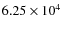 $6.25 \times 10^{4}$