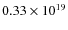 $0.33\times 10^{19}$