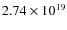 $2.74\times 10^{19}$