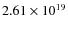 $2.61\times 10^{19}$