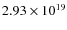 $2.93\times 10^{19}$