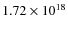 $1.72\times 10^{18}$