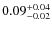 $0.09_{\rm -0.02}^{+0.04}$