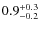 $0.9_{\rm -0.2}^{+0.3}$