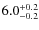 $6.0_{\rm -0.2}^{+0.2}$