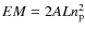 $EM=2ALn_{\rm p}^2$