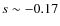$s\sim -0.17$