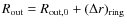 $R_{\rm out}=R_{\rm out, 0}+ (\Delta r)_{\rm ring}$