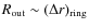 $R_{\rm out}\sim (\Delta r)_{\rm ring}$