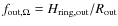 $f_{\rm out, \Omega}= H_{\rm ring, out}/R_{\rm out}$
