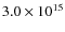 $ 3.0 \times 10^{15}$