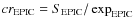 $cr_{\rm EPIC} = S_{\rm EPIC}/\exp_{\rm EPIC}$