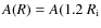 $A(R)=A(1.2~R_{\rm i}$