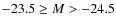$-23.5 \geq M > -24.5$