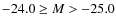 $-24.0 \geq M > -25.0$