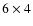 $6\times4$