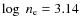 $\log~n_{\rm e}=3.14$