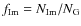 $f_{\rm Im} = N_{\rm Im}/N_{\rm G}$