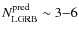 $N_{\rm LGRB}^{\rm pred} \sim 3{-}6$