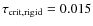 $\tau_{\rm crit,rigid} = 0.015$