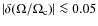$\vert\delta(\Omega/\Omega_{\rm c})\vert\la0.05$
