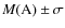 $M({\rm A})\pm\sigma$