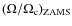 $(\Omega/\Omega_{\rm c})_{\rm ZAMS}$