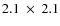 $2.1~\times~2.1$