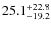 $25.1^{\rm +22.8}_{-19.2}$