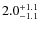 $2.0^{\rm +1.1}_{-1.1}$
