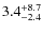 $3.4^{\rm +8.7}_{-2.4}$