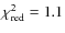 $\chi^2_{\rm red} = 1.1$